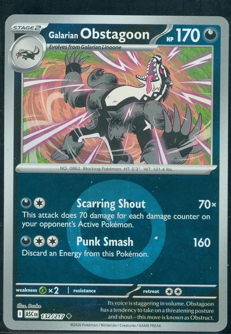 Ascended Heroes Galarian Obstagoon [Ball] Pokémon card